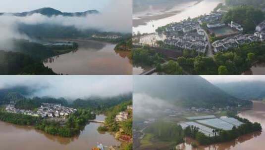 美丽乡村中国新农村 洋烈水乡高清在线视频素材下载