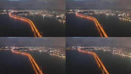 大连跨海大桥大气航拍高清在线视频素材下载
