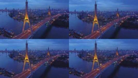普密蓬大桥高清在线视频素材下载