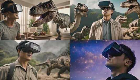 VR眼镜虚拟现实  科技生活高清在线视频素材下载