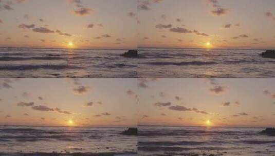 海边夕阳 唯美海边高清在线视频素材下载