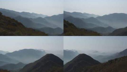 四面环山 云雾缭绕 仙气飘飘 大山景象高清在线视频素材下载
