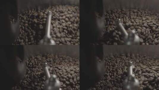 咖啡 咖啡豆 工艺 烘培 烘豆机 咖啡机高清在线视频素材下载