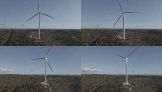 风力发电能源设备风车高清在线视频素材下载