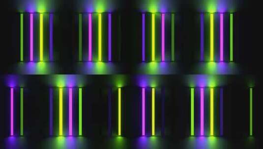 紫色和浅绿色霓虹色墙背景Vj循环在4K高清在线视频素材下载