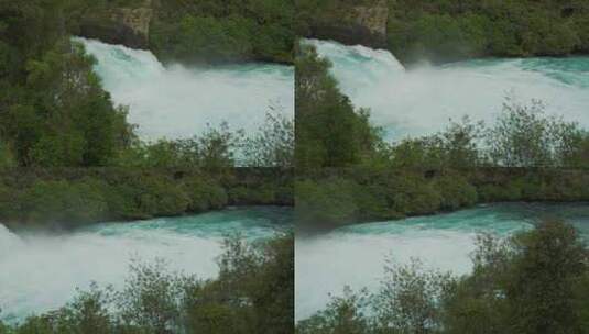 新西兰的胡卡瀑布高清在线视频素材下载