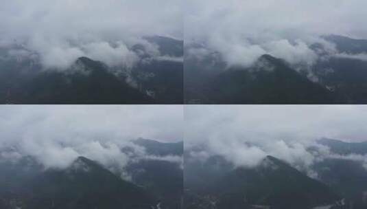 广东东莞：雨后银瓶山上空出现云海高清在线视频素材下载
