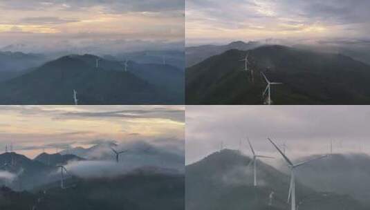 风车发电绿色能源高清在线视频素材下载
