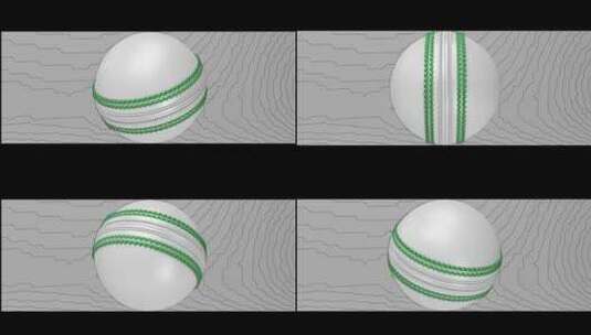 ODI/白色板球旋转和背景高清在线视频素材下载