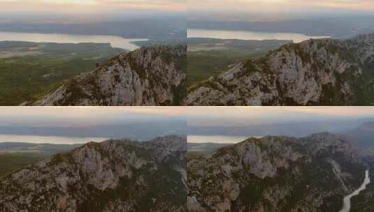 Verdon Gorge，河，峡谷，山高清在线视频素材下载