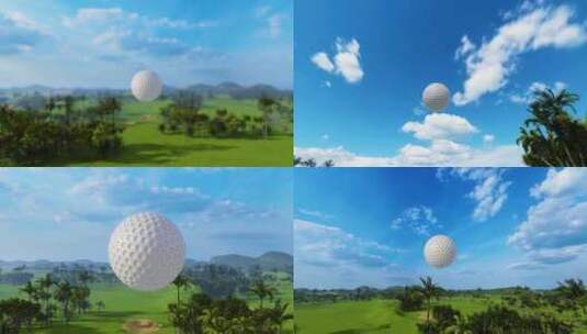 高尔夫球进洞 球进洞高清在线视频素材下载