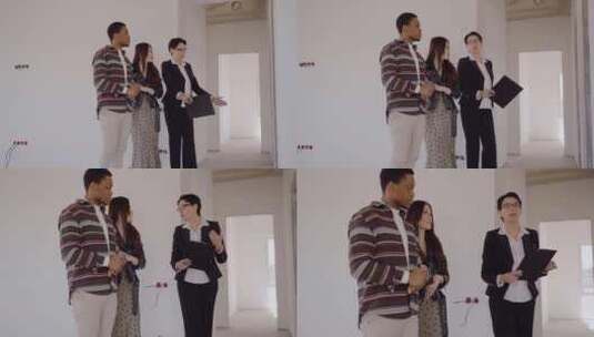 房地产经纪人与客户交谈高清在线视频素材下载