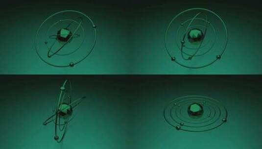 原子模型的抽象可视化高清在线视频素材下载