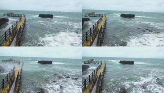 广西北海涠洲岛大海南岸鳄鱼山旅游旅行高清在线视频素材下载