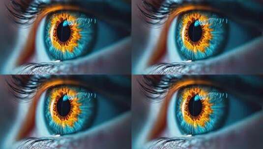 眼睛微距特写画面高清在线视频素材下载