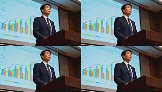 商务人士演讲汇报场景高清在线视频素材下载