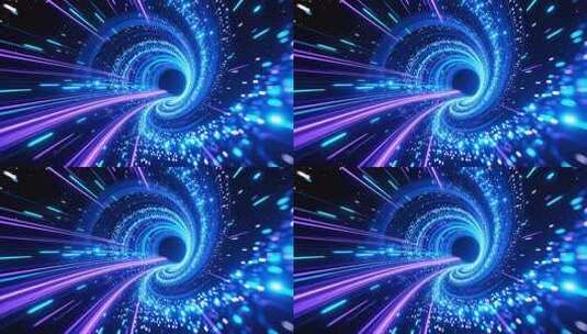 光速粒子冲击特效 穿梭时空片头 时光隧道高清在线视频素材下载