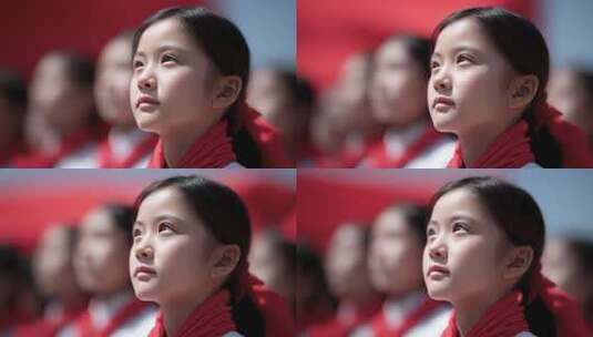 少年儿童面向未来充满希望高清在线视频素材下载