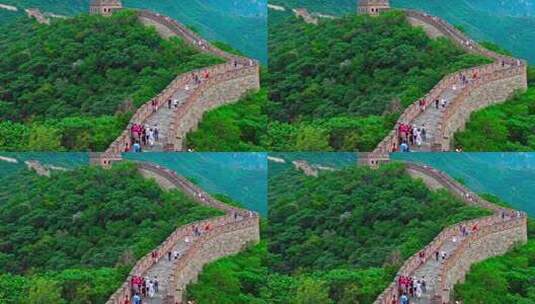 万里长城北京八达岭高清在线视频素材下载