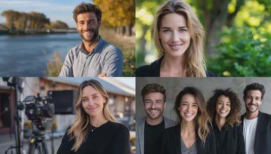 外国人微笑外国人生活高清在线视频素材下载