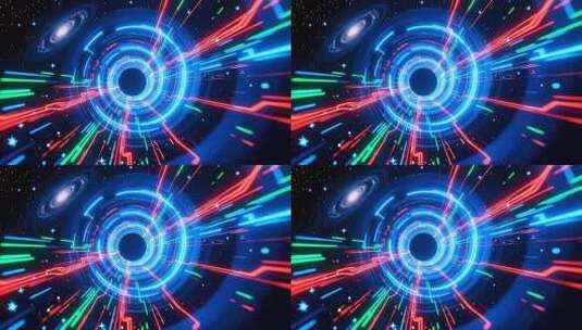 光速粒子冲击特效 穿梭时空片头 时光隧道高清在线视频素材下载