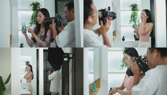 口播视频信息流拍摄现场高清在线视频素材下载