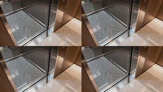 现代电梯内部地面特写高清在线视频素材下载