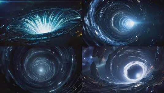虚拟科技时光黑洞隧道穿梭合集4K高清在线视频素材下载