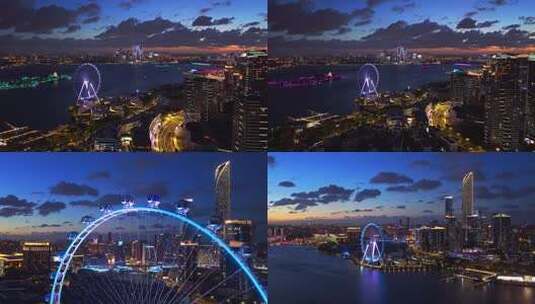 苏州之眼摩天轮高清在线视频素材下载