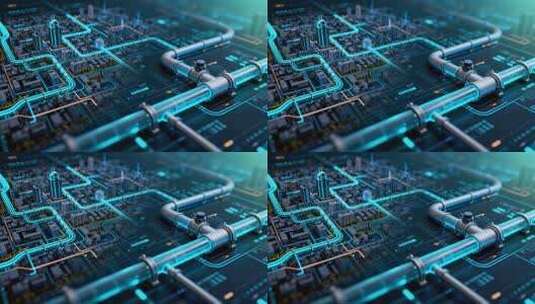 科技感城市网络线路素材高清在线视频素材下载