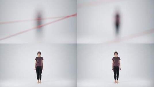 回忆女孩运动健身画面高清在线视频素材下载