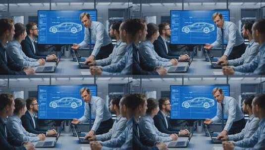 商务团队汽车项目会议讨论高清在线视频素材下载