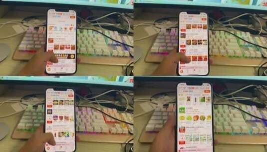 淘宝闪购外卖平台 手机app外面点单高清在线视频素材下载