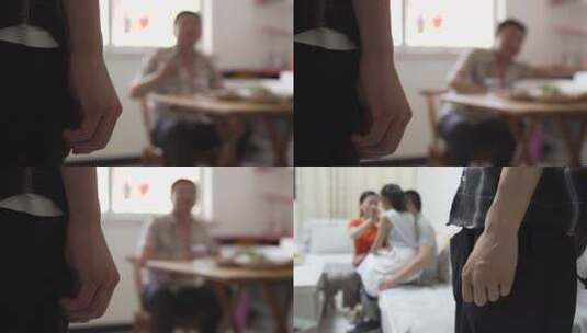 子女家庭矛盾高清在线视频素材下载