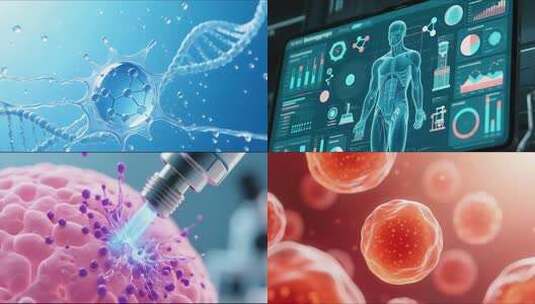 医疗科技细胞修复合集高清在线视频素材下载