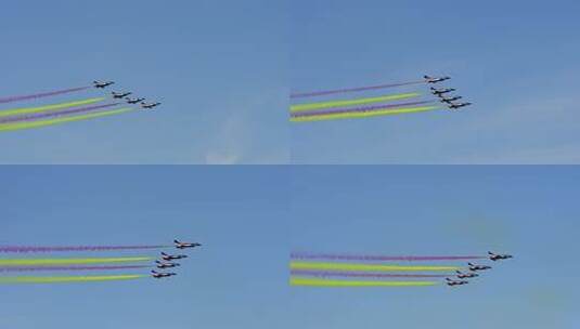空军战机空中表演高清在线视频素材下载