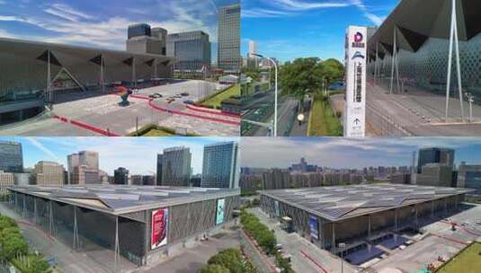上海世博展览馆高清在线视频素材下载