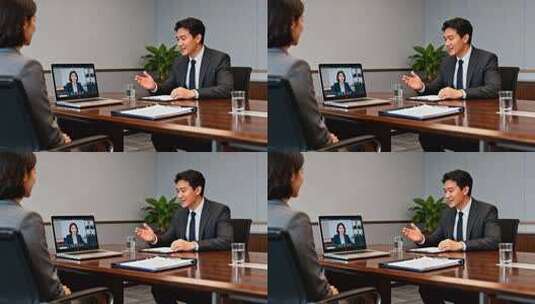 商务人士视频会议场景高清在线视频素材下载