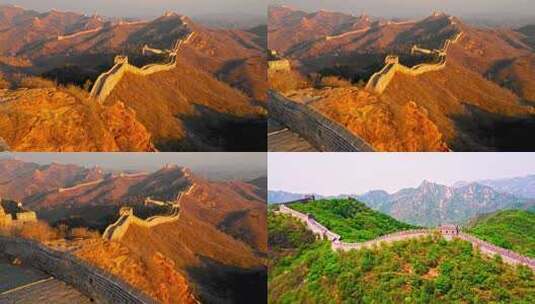 万里长城地标高清在线视频素材下载