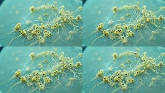 微观细菌3D渲染画面高清在线视频素材下载