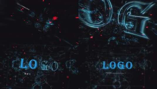 科技logo穿越时空logo动感logo高清AE视频素材下载