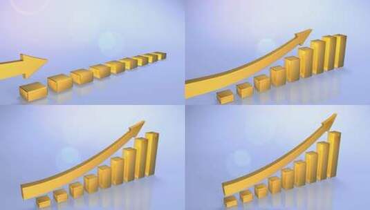 经济增长曲线上升高清在线视频素材下载