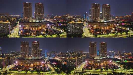 佛山南海千灯湖丽致汇航拍高清在线视频素材下载