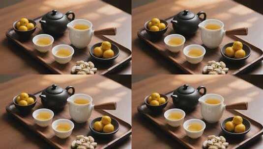中式茶具功夫茶品茶论道传统文化视频高清在线视频素材下载