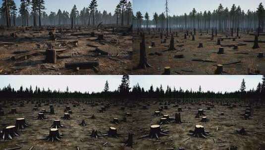 森林砍伐与环境破坏高清在线视频素材下载
