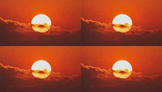 日出日落朝霞晚霞黄昏夕阳金色太阳特写高清在线视频素材下载