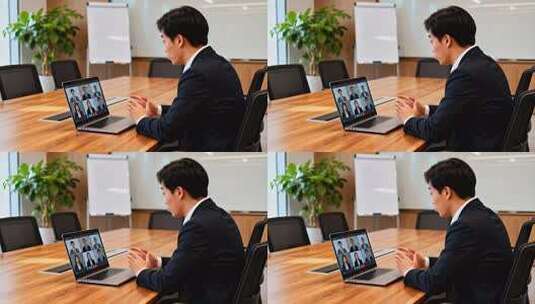 商务人士办公室视频会议高清在线视频素材下载