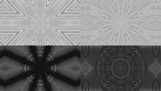 463 4K超清时尚简约黑白细线条阵列万花筒高清在线视频素材下载