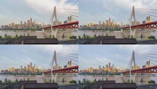 重庆渝中半岛东水门大桥延时高清在线视频素材下载