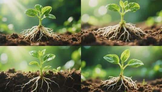 幼苗生长特写素材高清在线视频素材下载